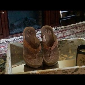 Brown Suede Flip flips